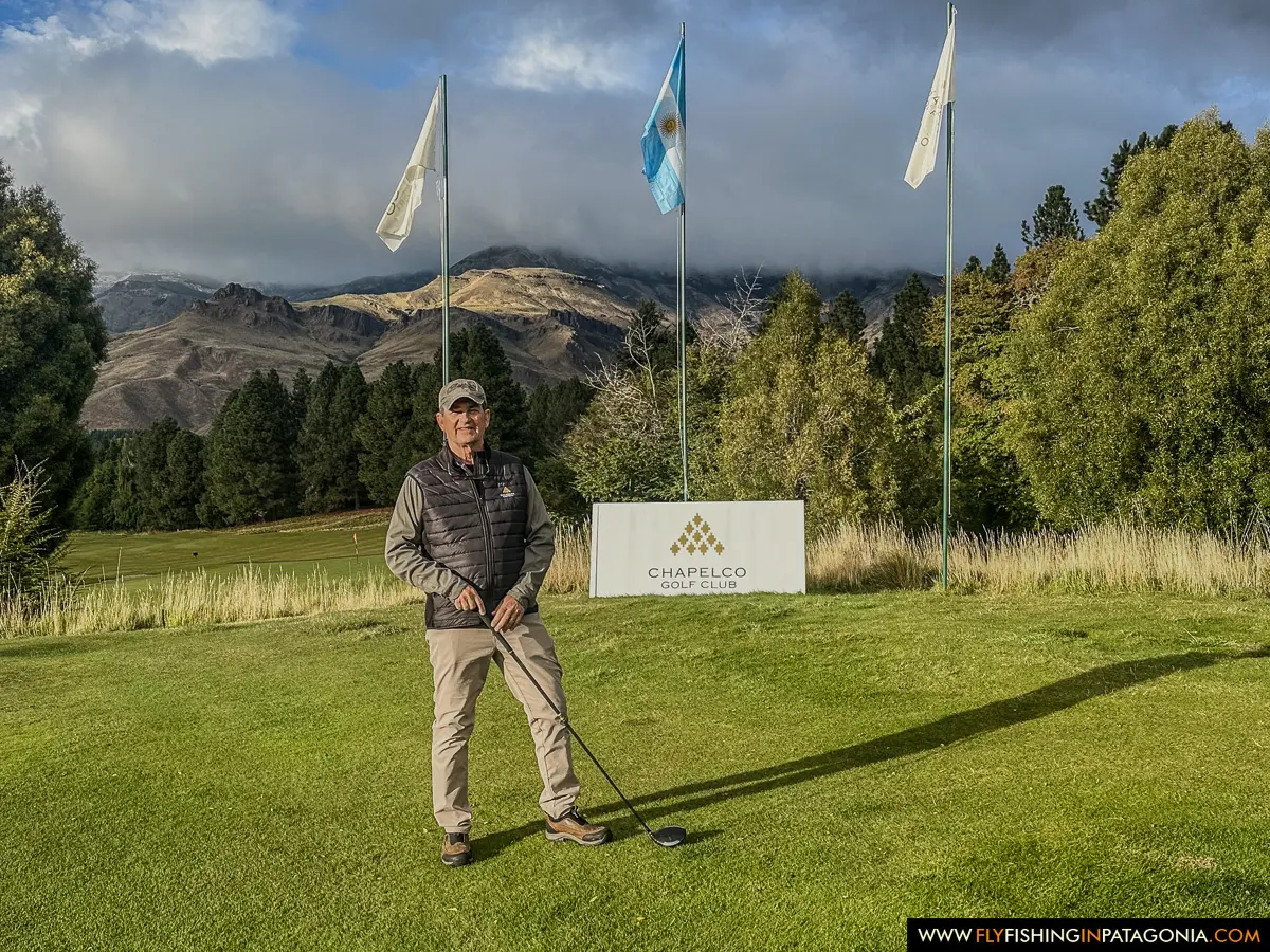 Playing golf at Chapelco Golf Course